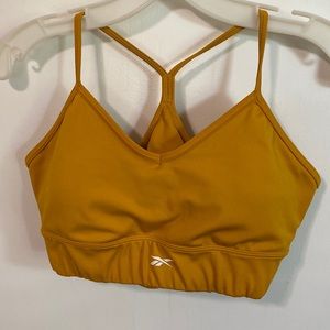 Mustard Yellow Reebok Sports Bra